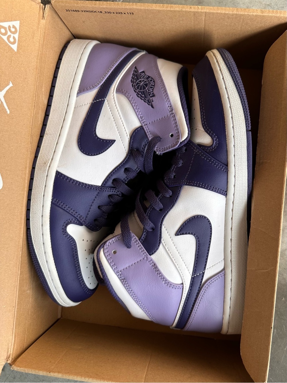 Air Jordan 1 Mid 'Sky J Purple/ Blueberry'|men's 9.5 NO BOX